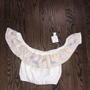 Off the shoulder crop top